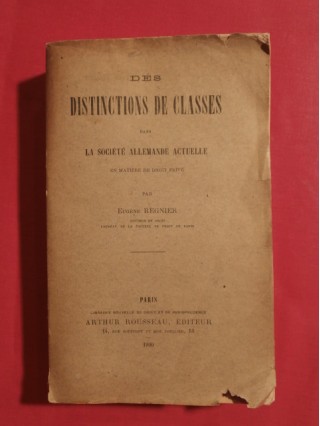 Des distinctions de classes dans la société allemande en matière de droit privé