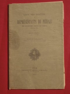 Liste des arrétés des représentants du peuple en mission dans le Gers (1793-an III)