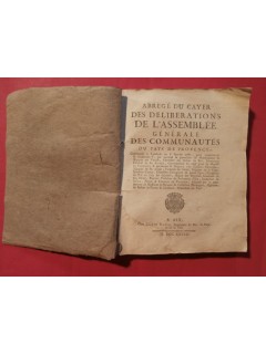 Abrégé du cayer des délibérations de l'assemblée générale des communautés du pays de Provence