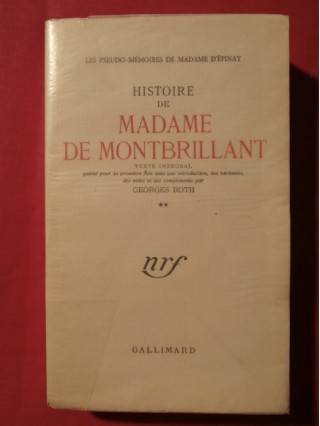 Histoire de Madame de Montbrillant