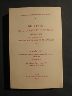 Bulletin philologique et historique (jusqu'à 1610) du comité des travaux historiques et scientifiques