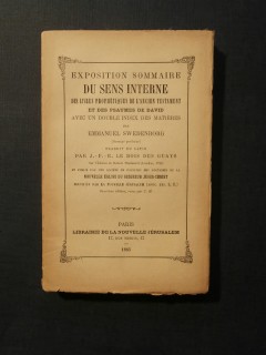 Exposition sommaire du sens interne des livres prophétiques de l'ancien testament