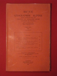 Revue de géographie alpne, tome XXXV, fascicule IV