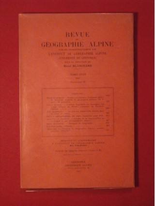 Revue de géographie alpne, tome XXXV, fascicule II