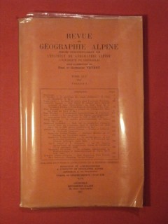 Revue de géographie alpine, tome XLV, fascicule I