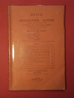 Revue de géographie alpine, tome XL, fascicule III