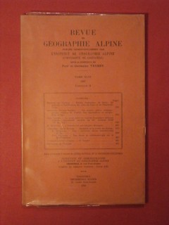 Revue de géographie alpine, tome XLVI, fascicule II