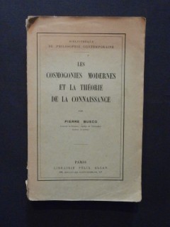 La cosmogonie modernes et la théorie de la connaissance