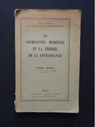 La cosmogonie modernes et la théorie de la connaissance