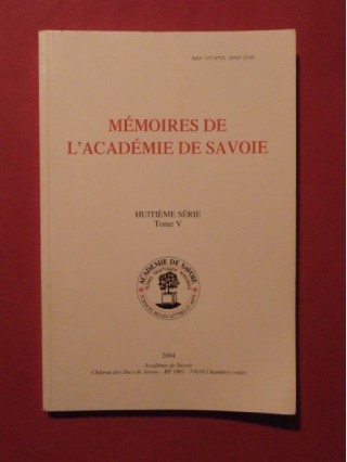 Mémoires de l'académie de Savoie, huitième série, tome V