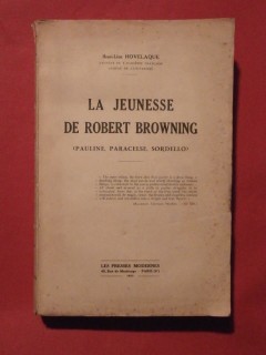 La jeunesse de Robert Browning