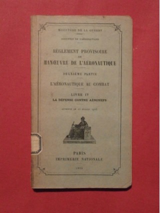 Règlement provisoire de manoeuvre de l'aéronautique