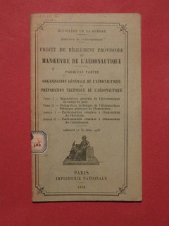 Projet de règlement provisoire de manoeuvre de l'aéronautique