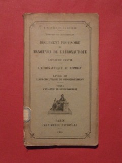 Règlement provisoire de manoeuvre de l'aéronautique, 2e partie