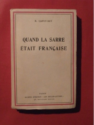 Quand la Sarre était française