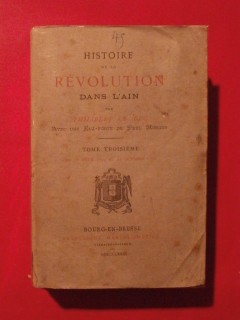 Histoire de la révolution dans l'Ain, T3