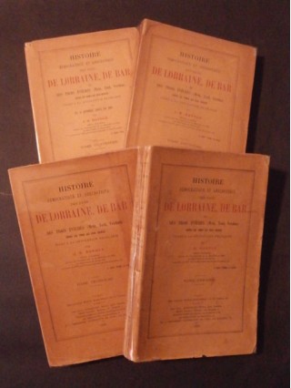 Histoire démocratique et anecdotique des pays de Lorraine, de Bar et des 3 évêchés (Metz, Toul, Verdun), 4 tomes