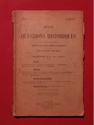 Revue des questions historiques