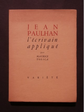 Jean Paulhan l'écrivain appliqué