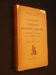 Catalogue de l'histoire de la révolution française, tome 4