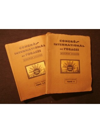 Congrès international des forages, 2e cession, 1929, 2 tomes