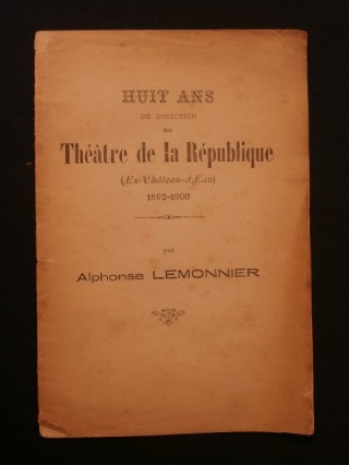 Huit ans de direction au théâtre de la République