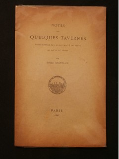 Notes sur quelques tavernes fréquentées par l'université de Paris aux XIVe et XVe siècle