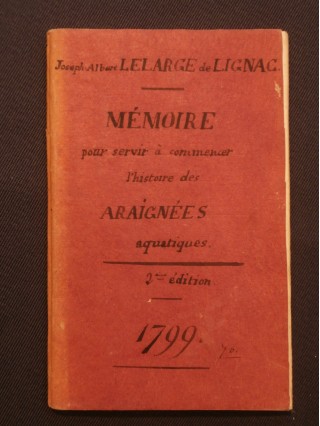 Mémoire pour servir à commencer l'histoire des araignées aquatiques