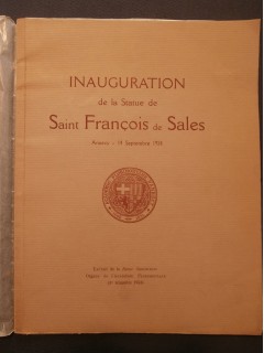 Inauguration de la statue de Saint François de Sales, Annecy, 14 septembre 1924