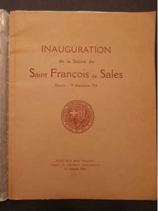 Inauguration de la statue de Saint François de Sales, Annecy, 14 septembre 1924