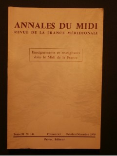 Annales du midi, enseignements et enseignants dans le midi de la France