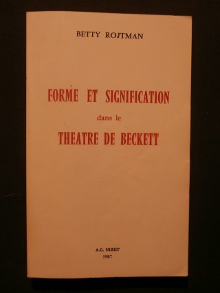 Forme et signification dans le théâtre de Beckett