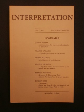 Interprétation, volume 2, n°3