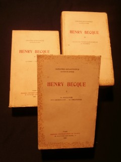 Henry Becque, 3 tomes