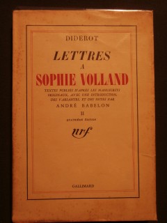 Lettres à Sophie Volland, tome 2