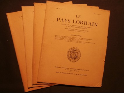 Le pays lorrain 4 fascicules, 1954