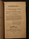 Recherches sur les propriétés physiques, chimiques et médicinales des eaux du Mont d'or