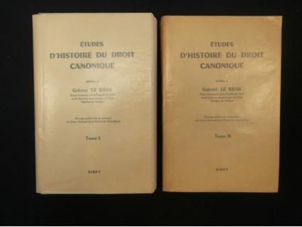 Etudes de droit canonique, 2 tomes