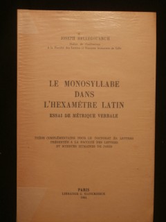 Le monosyllabe dans l'hexamètre latin