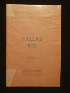 Pallas VIII, recherches sur l'accent de mot dans la clausule de l'hexamètre latin