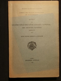 Actes du 82e congrés national des sociétés savantes