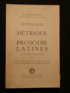 initiation à la métrique et à la prosodie latine