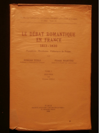 Le débat romantique en France 1813-1830