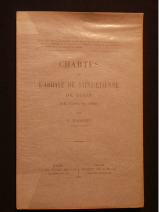 Chartes de l'abbeye de Saint Etienne de Dijon de 1280 à 1286