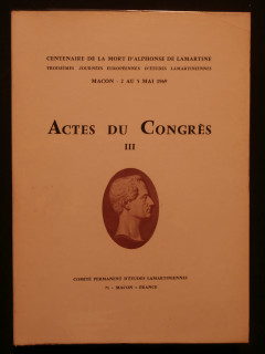 Actes du congrés, Lamartine, tome 3