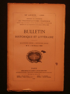 Bulletin historique et littéraire, n°2, 15 février 1893