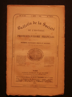 Bulletin de la société de l'histoire du protestantisme français, n°7 et 8, 1855