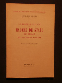 Le premier voyage de madame de Staël en Italie et la genèse de Corinne