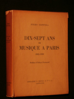 Dix sept ans de musique à Paris (1922-1939)