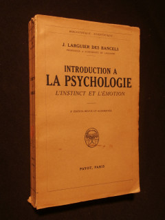 Introduction à la psychologie, l'instinct et l'émotion
